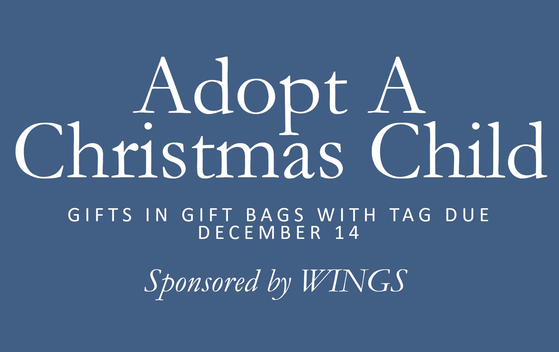 Adopt A Christmas Child
