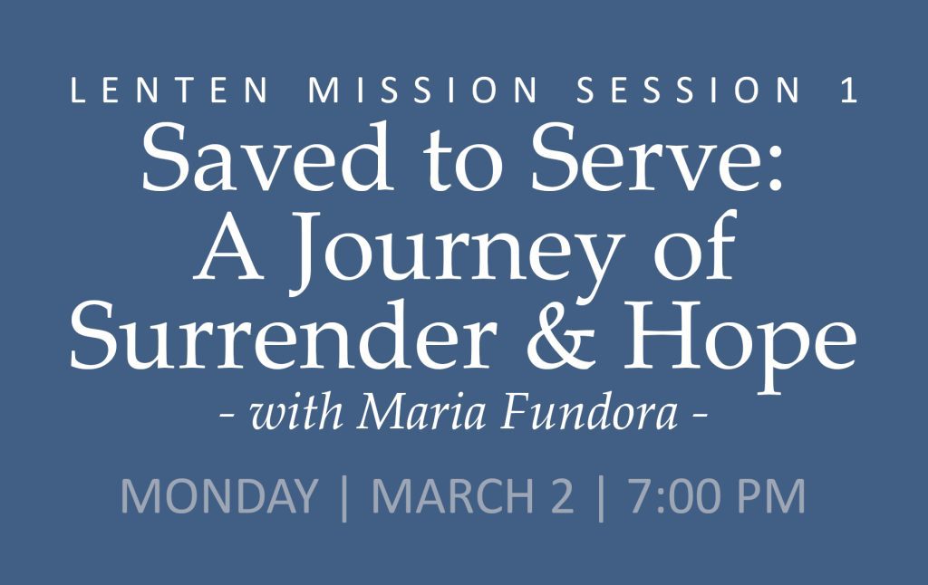 Lenten Mission Session 1